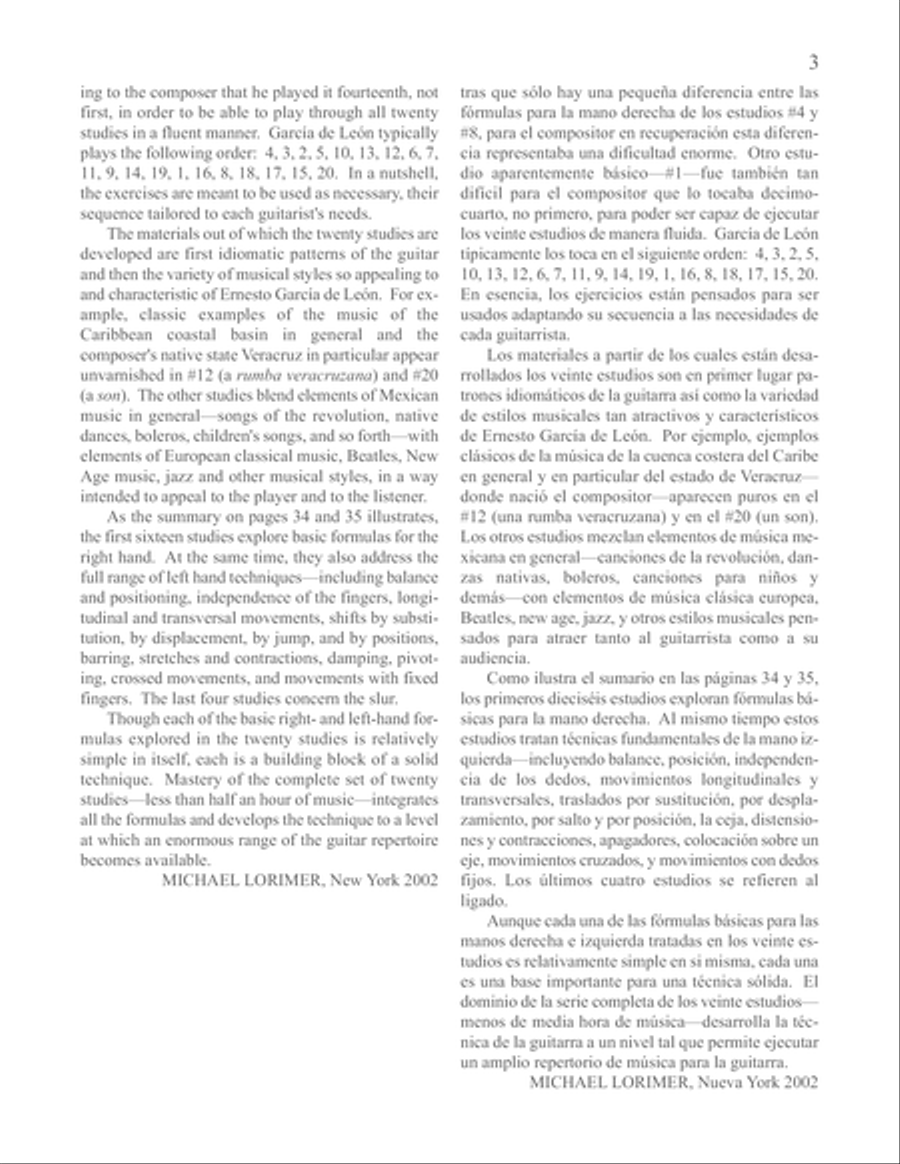 Ernesto García de León - 20 Estudios (20 Studies), Op. 50 - Collected Works, Volume 2 Classical Guitar scores gallery preview page 5