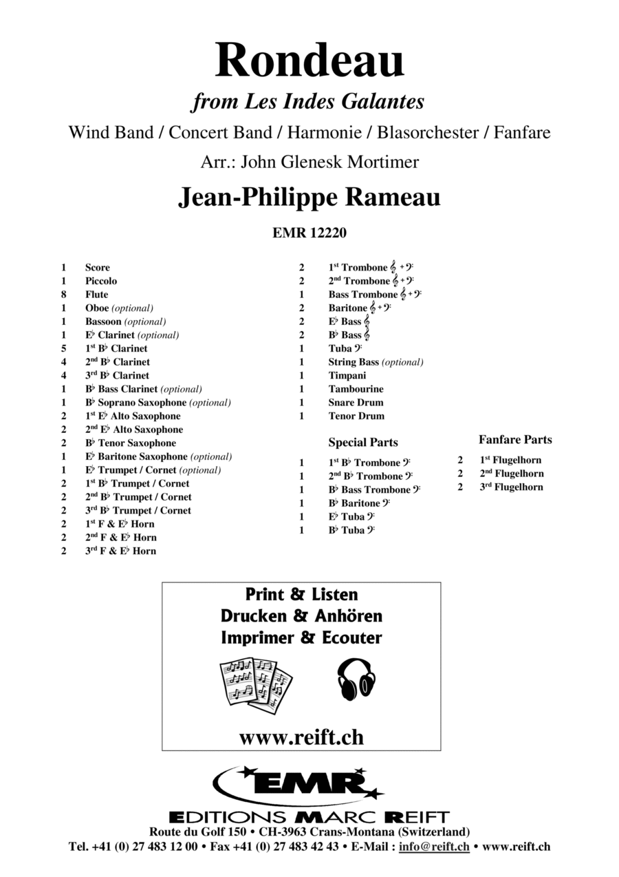 Rondeau Concert Band scores gallery preview page 1