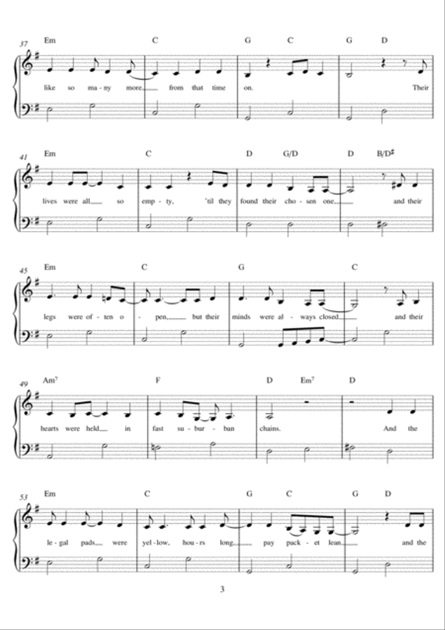 Khe Sanh Easy Piano scores gallery preview page 3