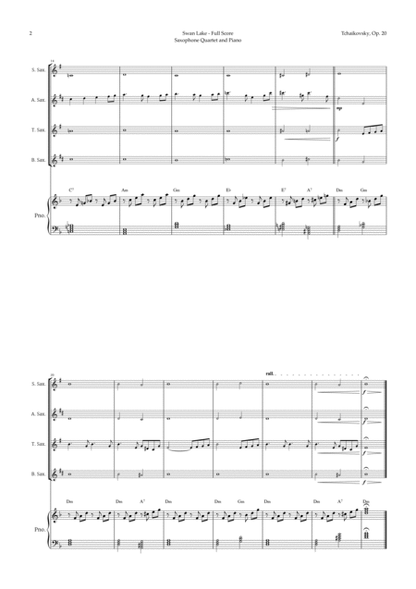 Swan Lake by Tchaikovsky for Sax Quartet and Piano image number null