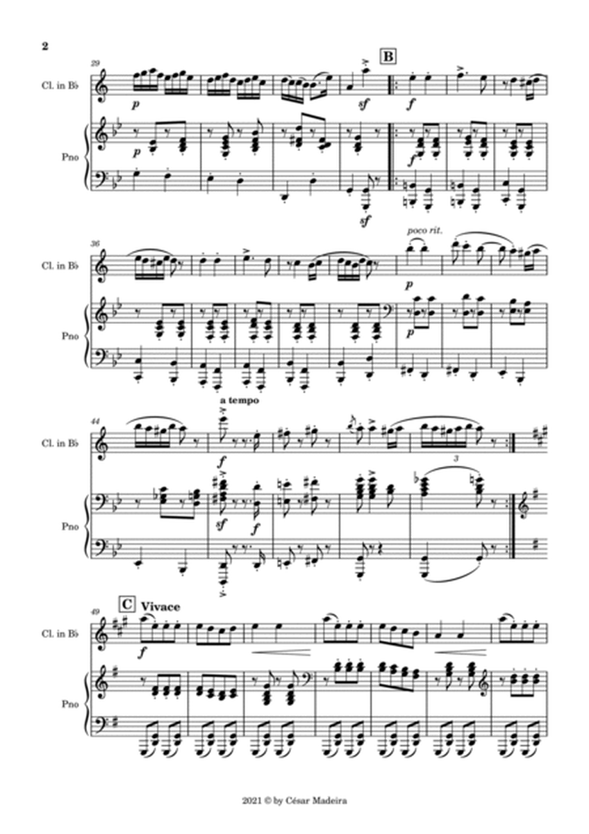 Hungarian Dance No.5 by Brahms - Bb Clarinet and Piano (Full Score) image number null