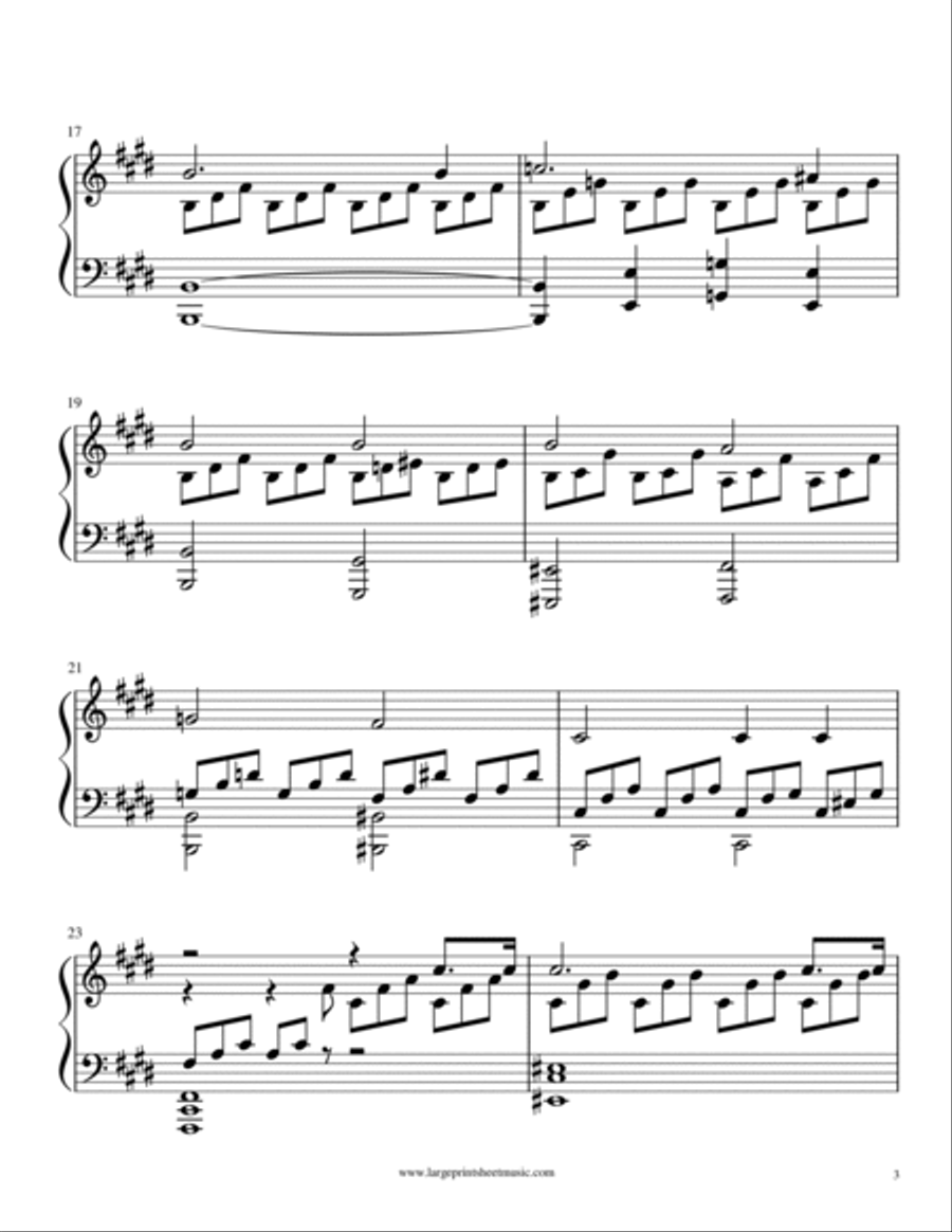Moonlight Sonata LARGE PRINT EDITION Piano Solo scores gallery preview page 3