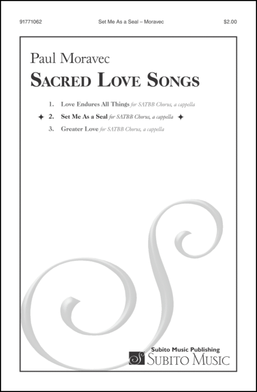 Sacred Love Songs: 2. Set Me As a Seal