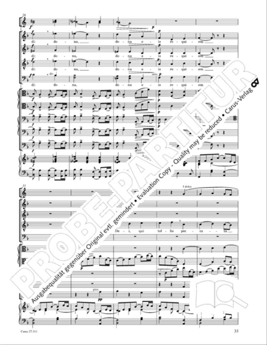 Requiem - church version (Requiem. Fassung mit kleinem Orchester) 4-Part scores gallery preview page 49