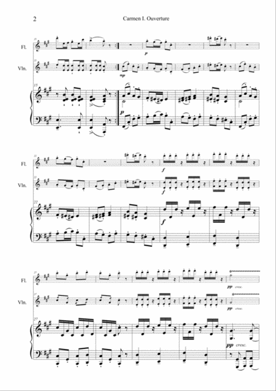Bizet Carmen Suite Bizet Carmen Suite Small Ensemble scores gallery preview page 4