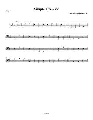 Simple Exercise for String Orchestra. Open strings and first finger. SCORE & PARTS