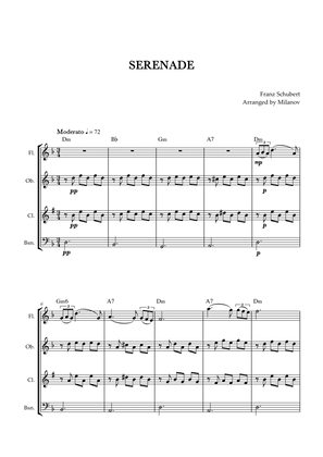 Book cover for Serenade | Schubert | Woodwind Quartet | Chords