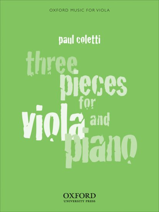 Book cover for Three Pieces for Viola and Piano