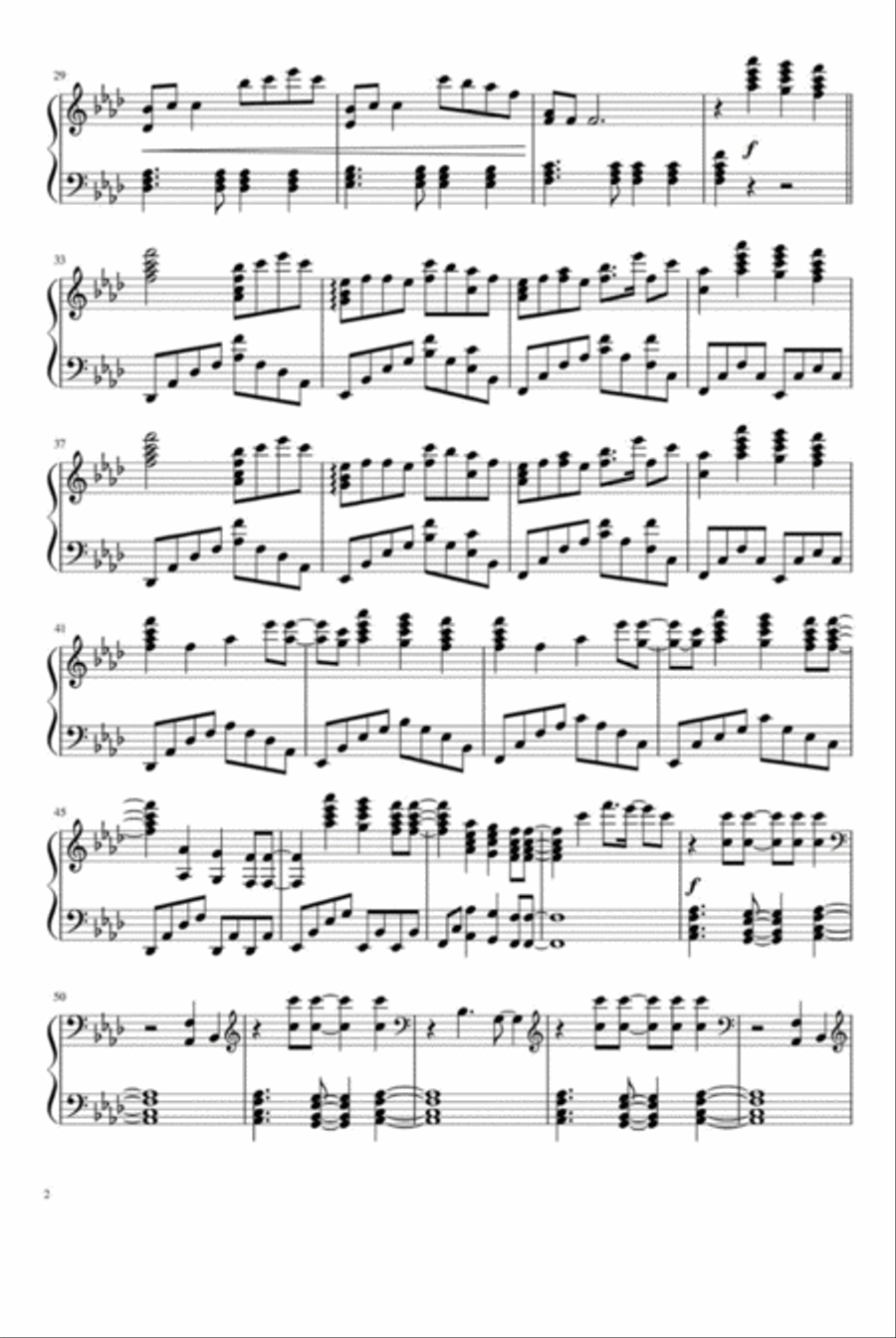 I Need U Piano Solo scores gallery preview page 2