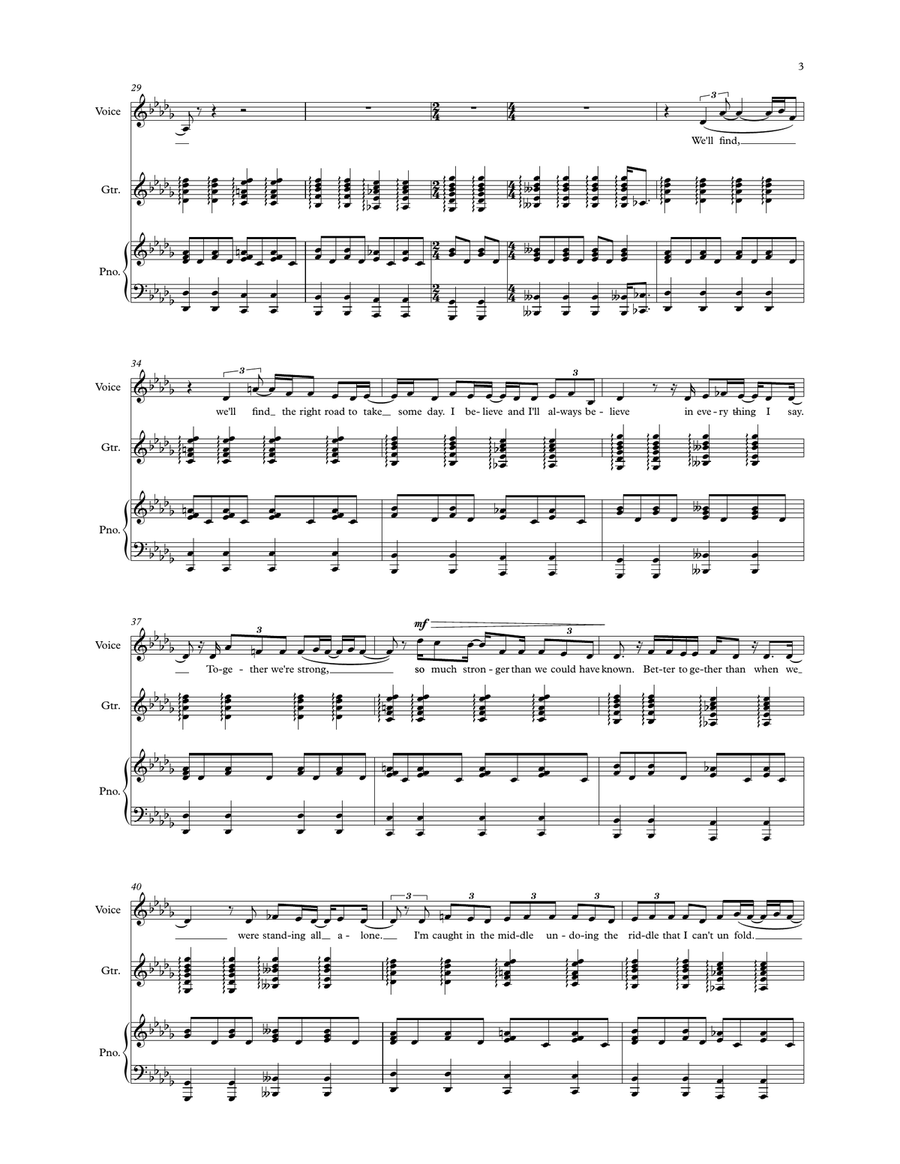 Finding Hope - Piano & Voice Finding Hope - Piano & Voice Piano, Vocal scores gallery preview page 3