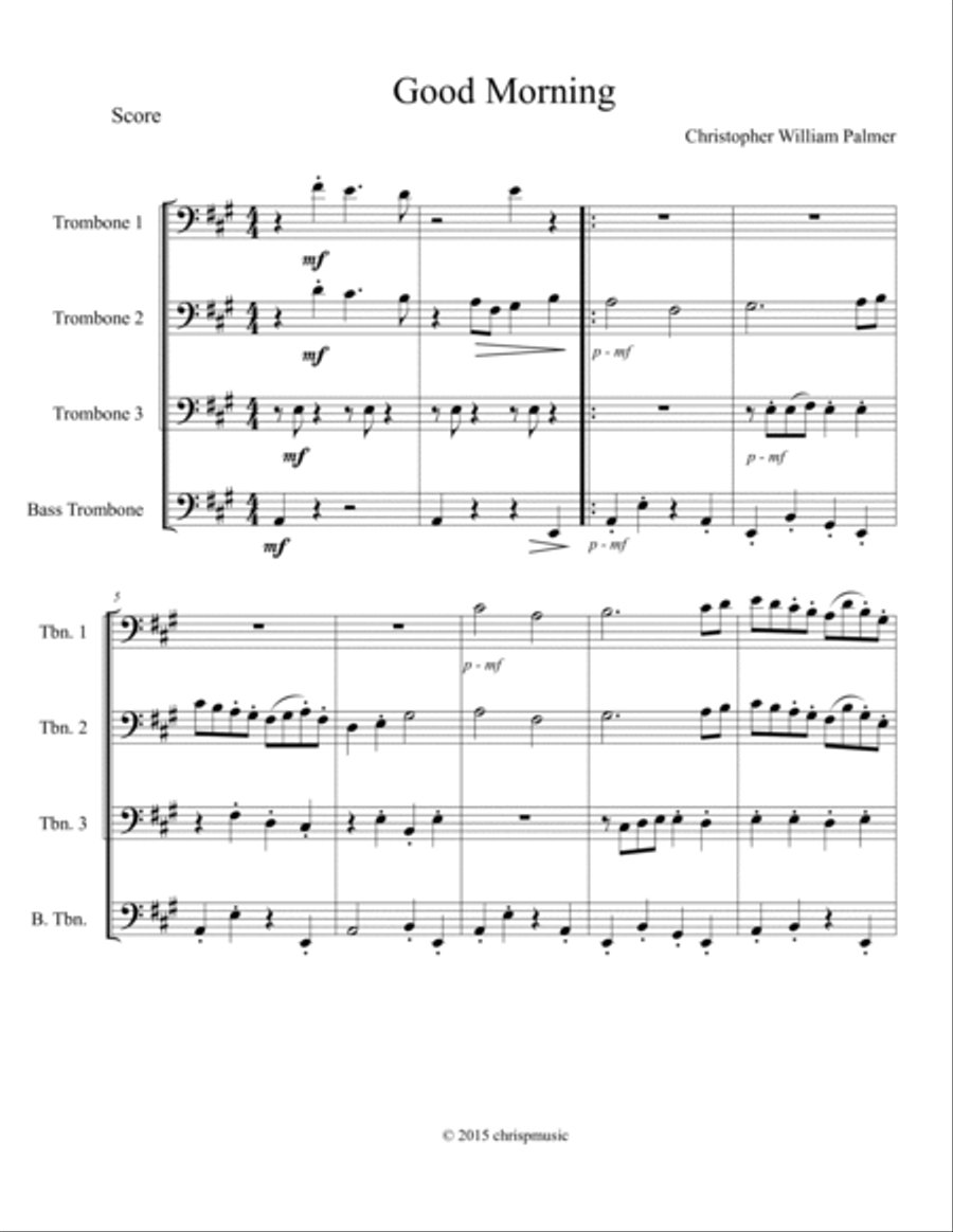 Good Morning Good Morning Brass Ensemble scores gallery preview page 2