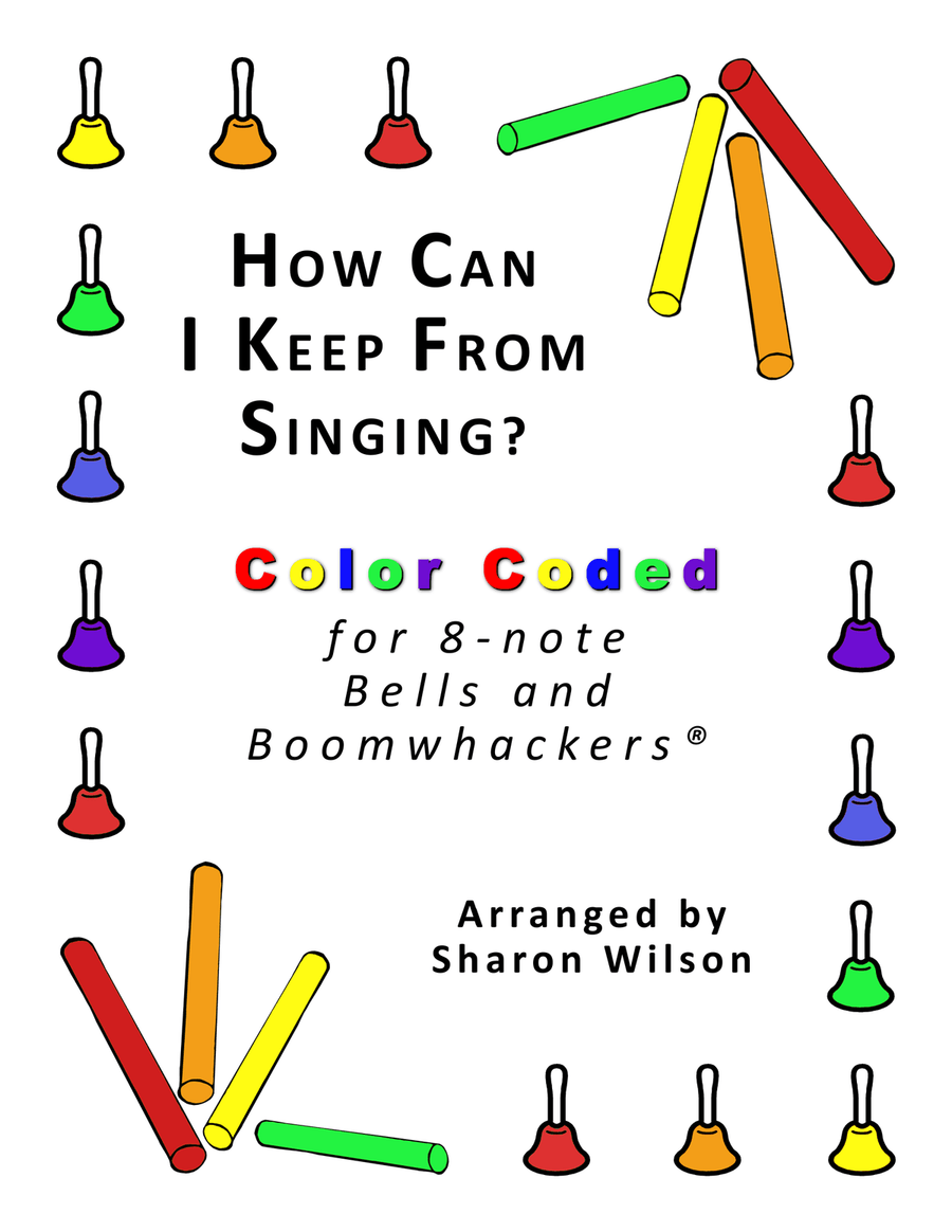 How Can I Keep from Singing? (for 8-note Bells and Boomwhackers® with Color Coded Notes) Handbell Choir scores gallery preview page 1
