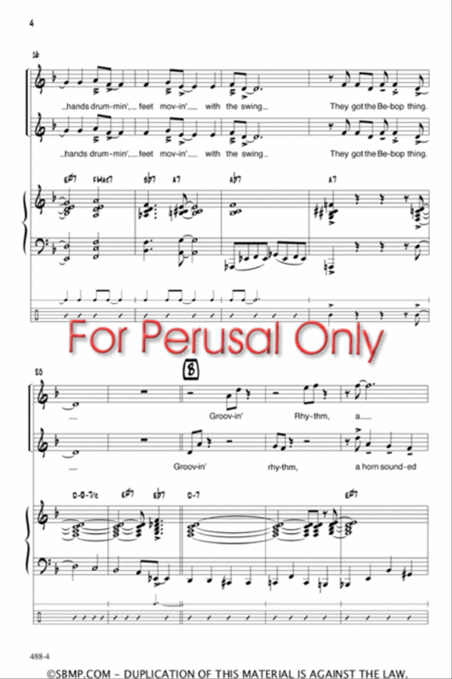 Billy and Ming Do the Bebop Thing - SA Octavo SA scores gallery preview page 4