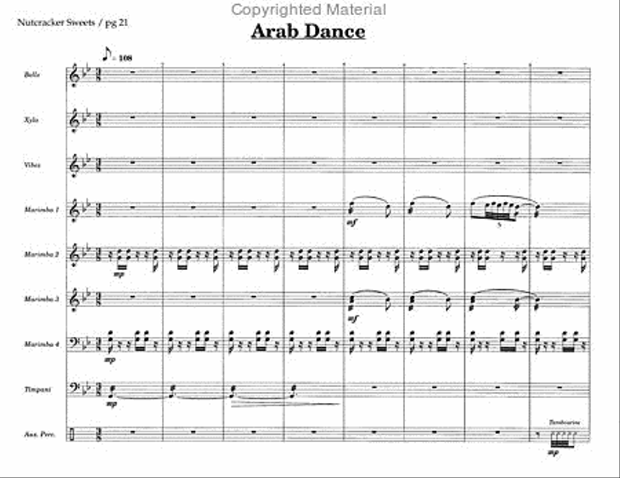 Nutcracker Sweets Percussion Ensemble scores gallery preview page 9