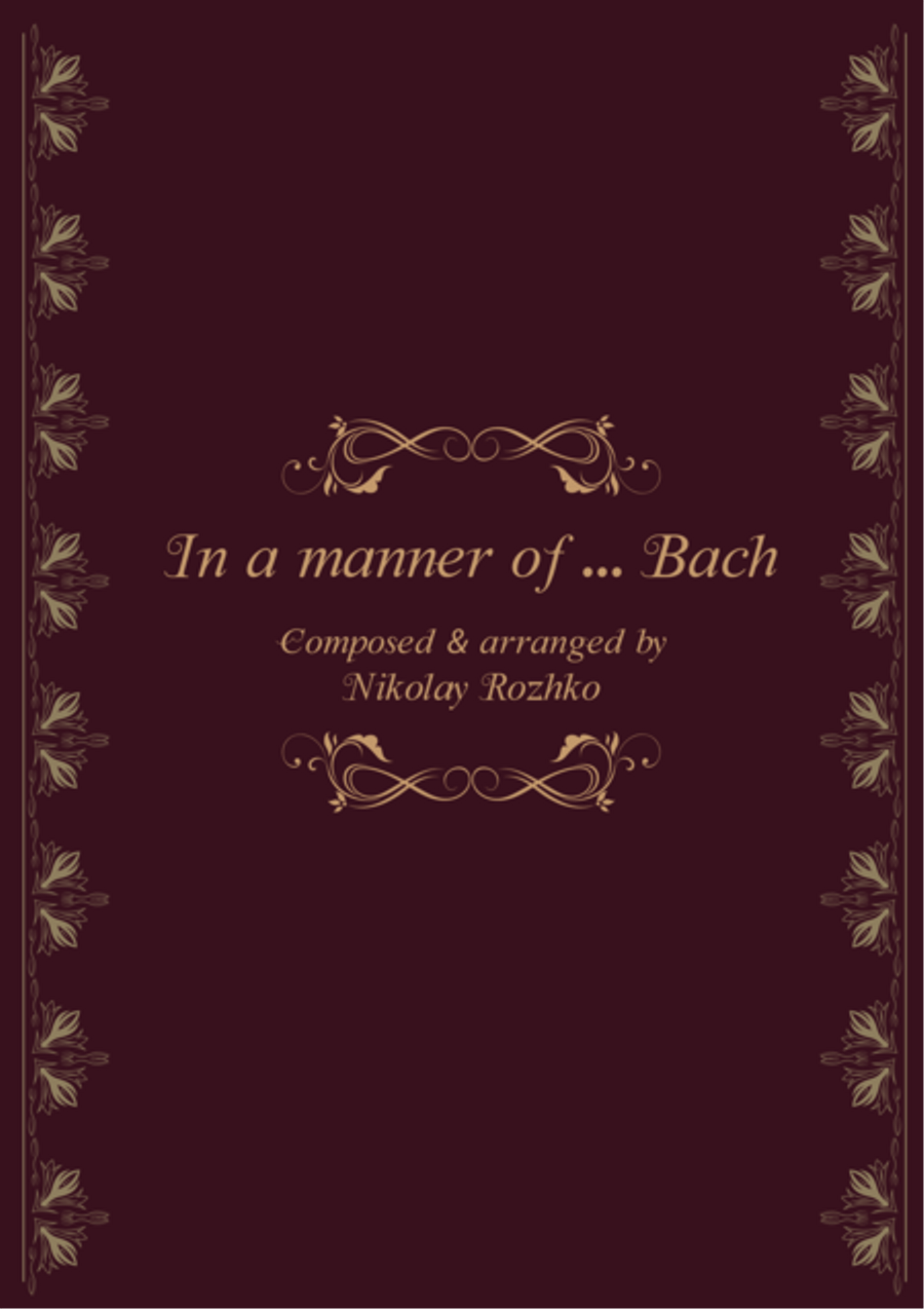 In a manner of ... Bach (for String Ensemble) Piano scores gallery preview page 1