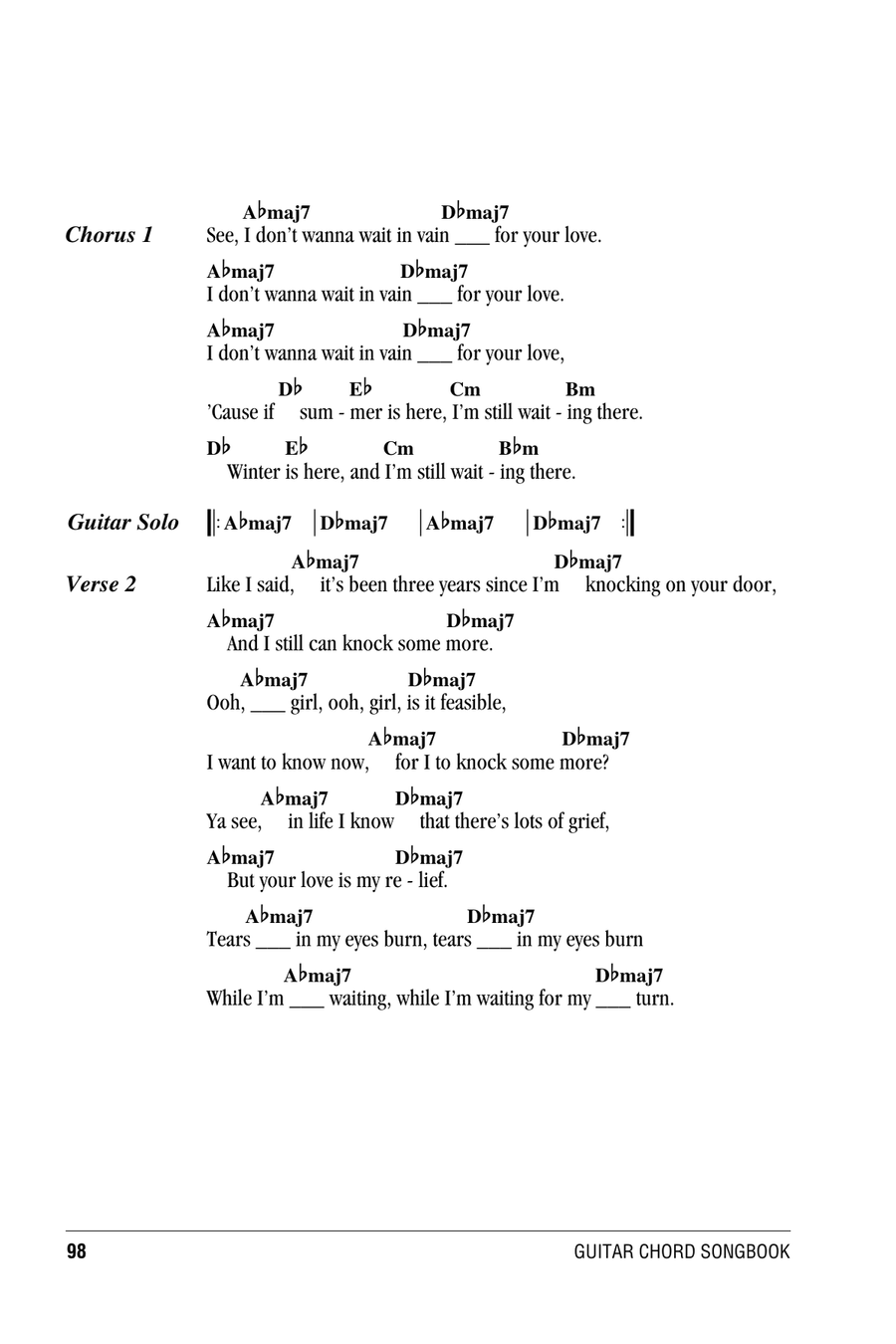 Waiting In Vain Acoustic Guitar scores gallery preview page 2
