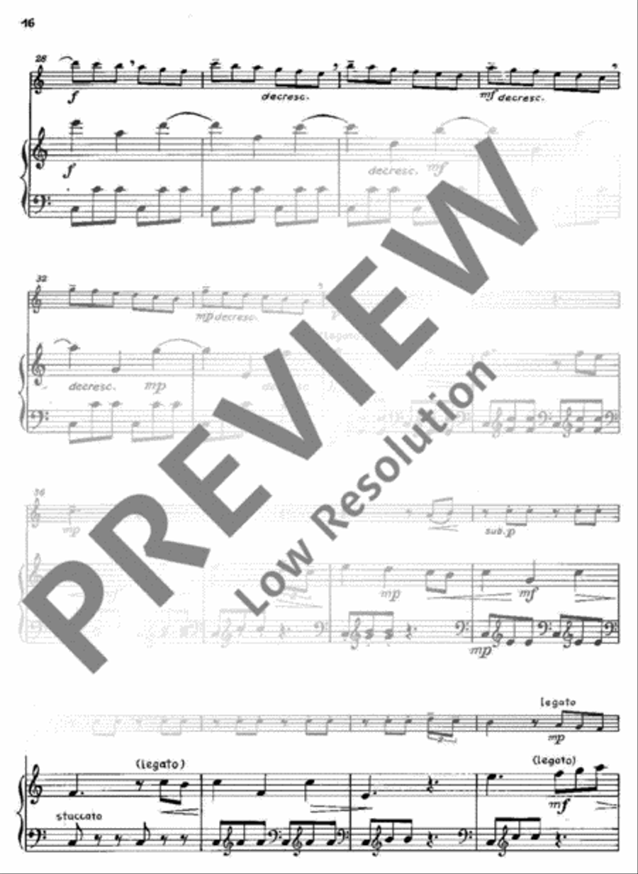 Three Pictures from Childhood Flute Solo scores gallery preview page 17