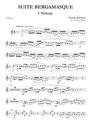 Prelude from "Suite Bergamasque" for Horn and Piano