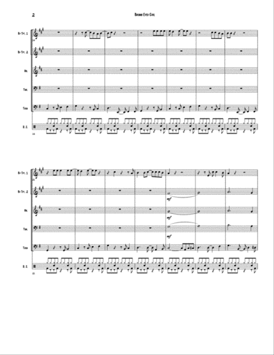 Brown Eyed Girl Brass Ensemble scores gallery preview page 2