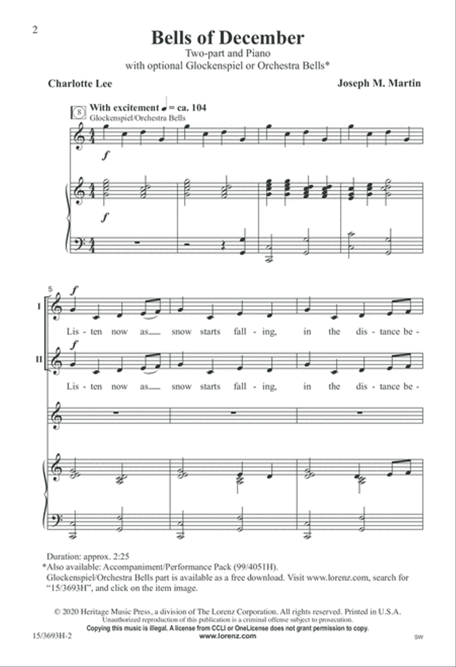 Bells of December Bells of December 2-Part scores gallery preview page 2