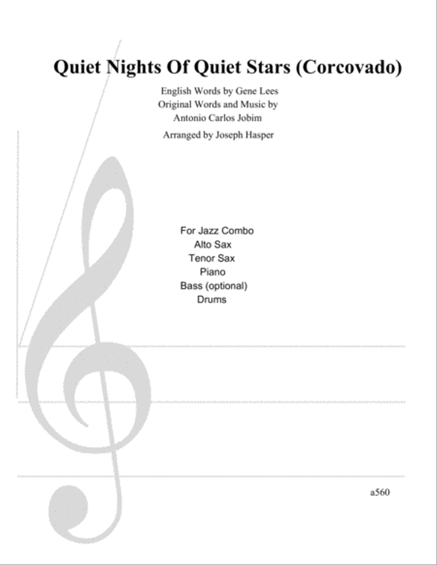 Quiet Nights Of Quiet Stars (Corcovado) Jazz Ensemble scores gallery preview page 1
