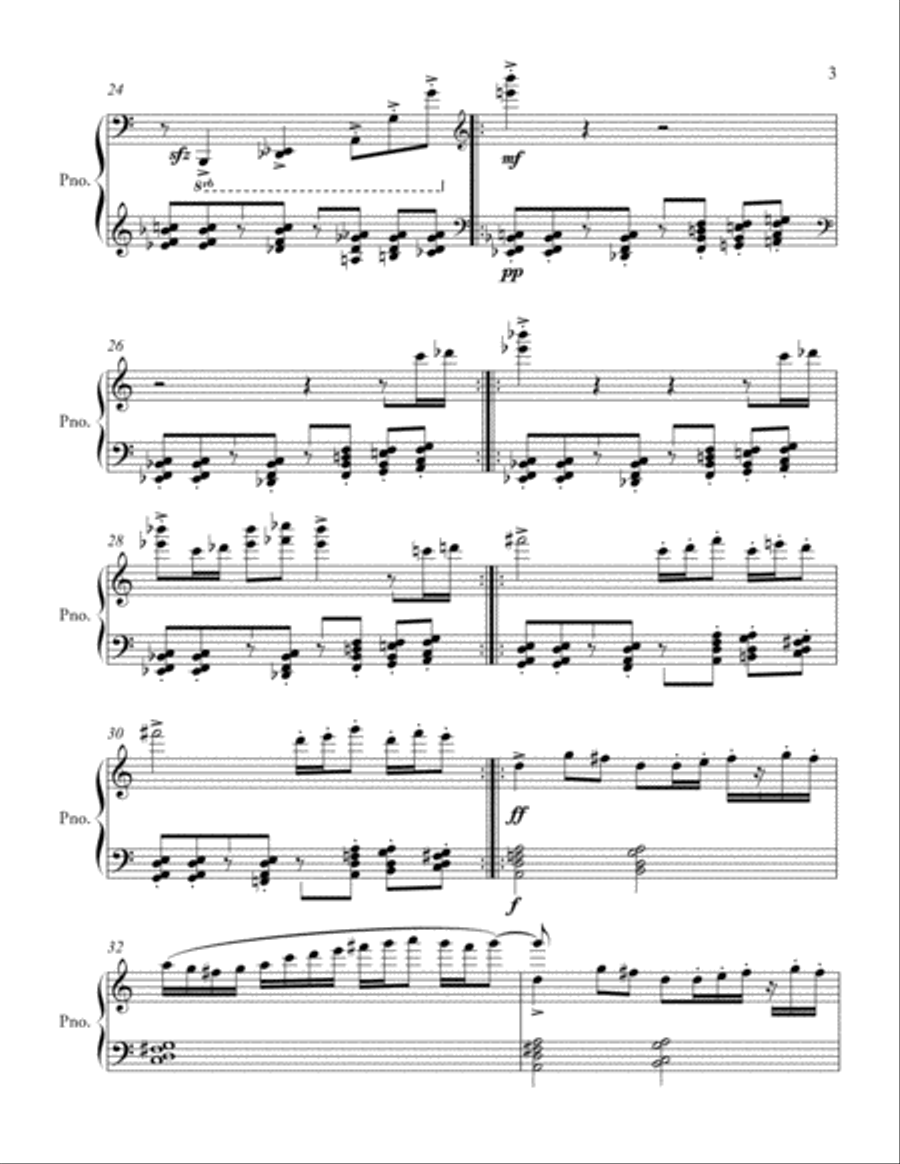 Sonata for Piano in One Movement (2011) Piano Solo scores gallery preview page 3