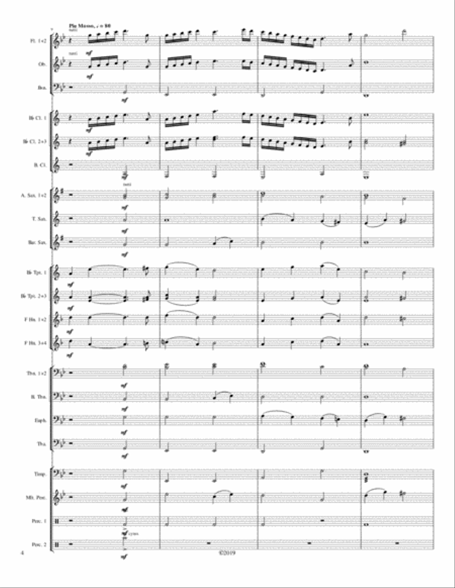 Rhapsody for Band Concert Band scores gallery preview page 4
