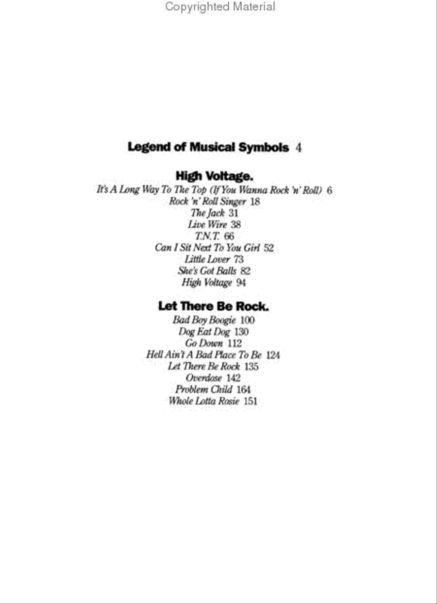 Classic AC/DC: The Early Years Guitar Tablature scores gallery preview page 2