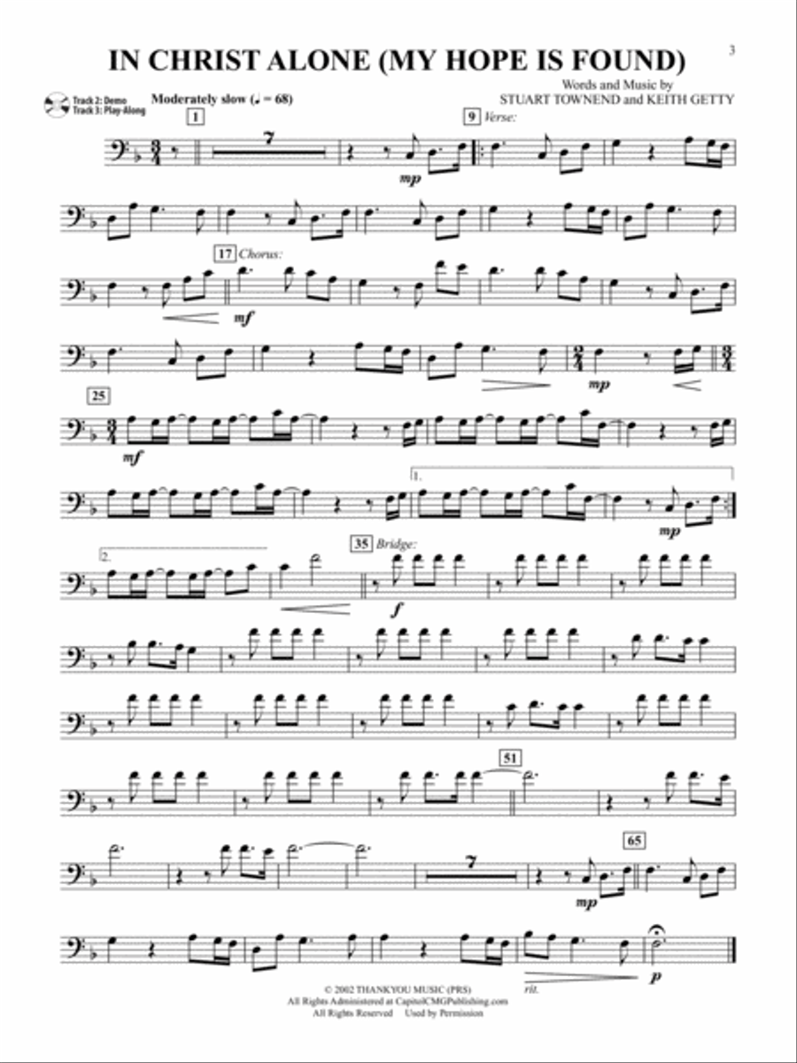 Top Christian Hits Instrumental Solos Trombone scores gallery preview page 3