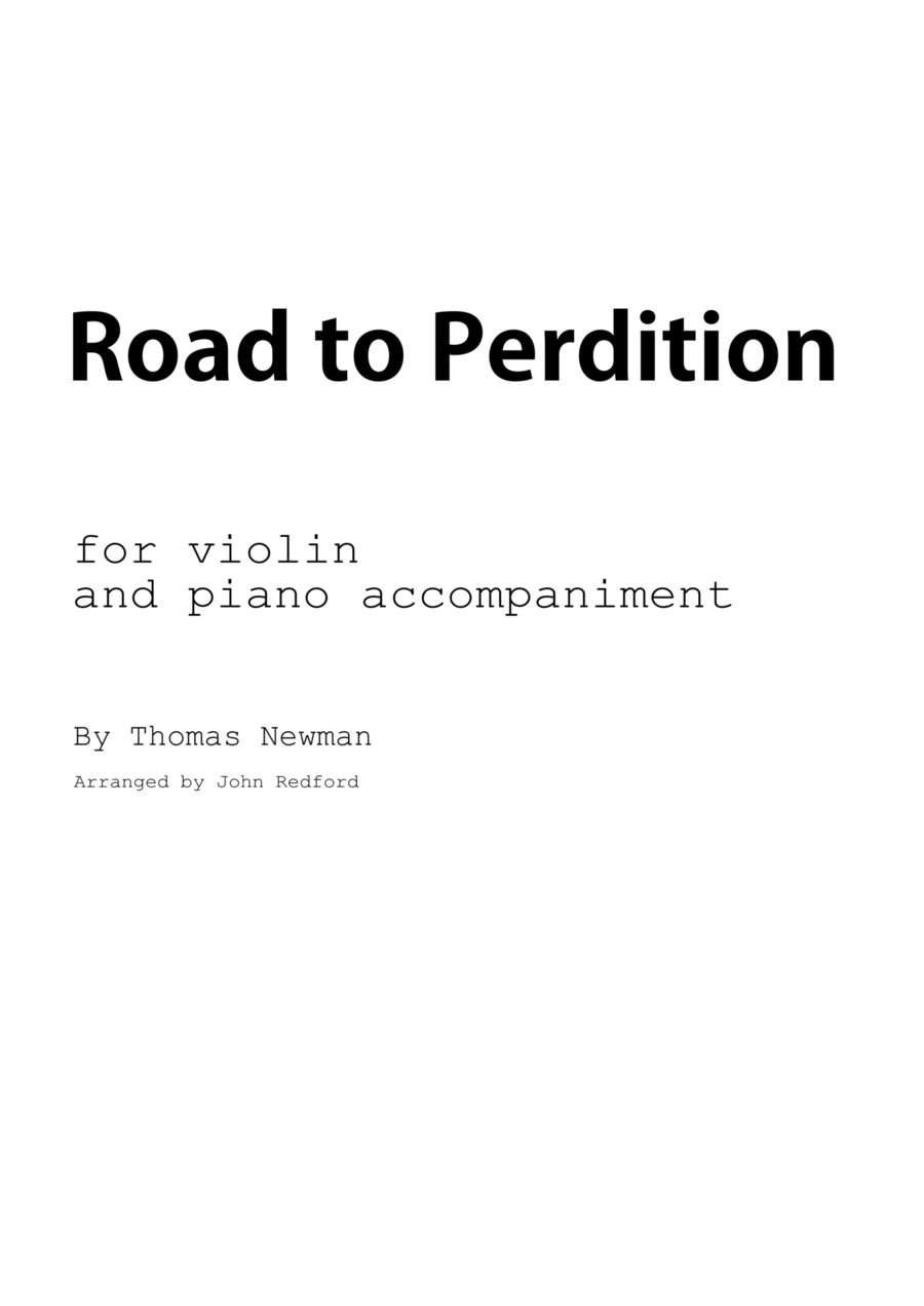 Road To Perdition Violin Solo scores gallery preview page 1
