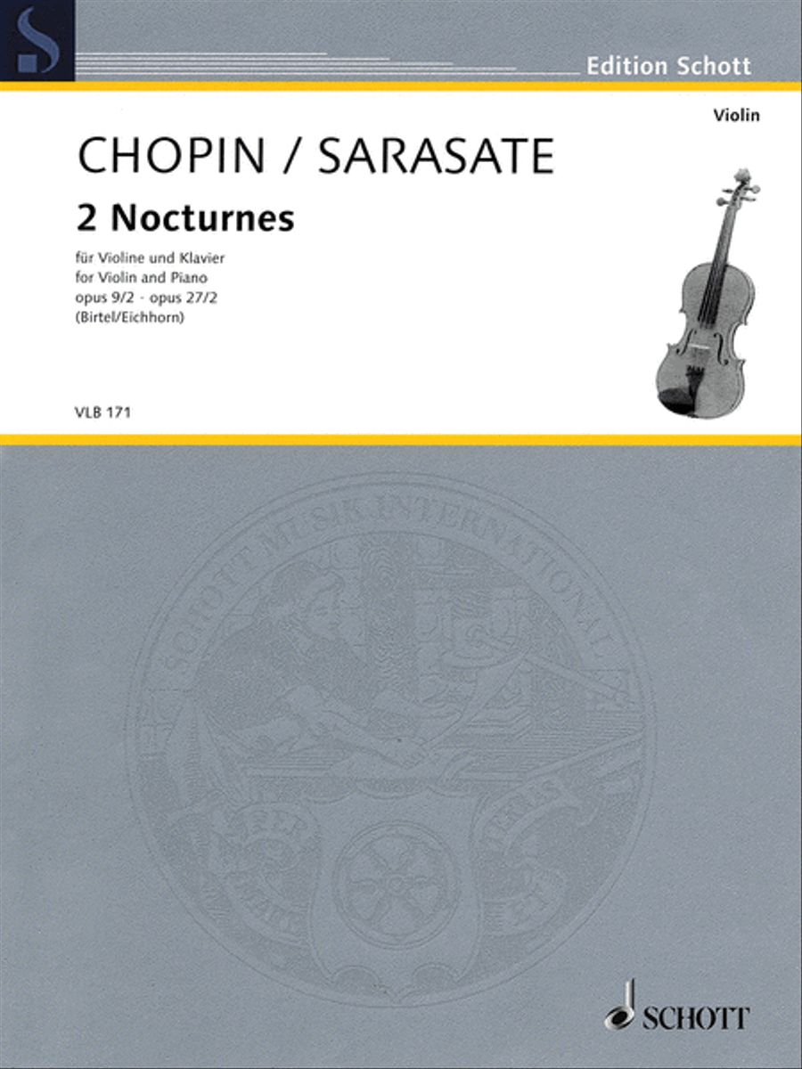Frédéric Chopin – Two Nocturnes Violin Solo scores gallery preview page 1