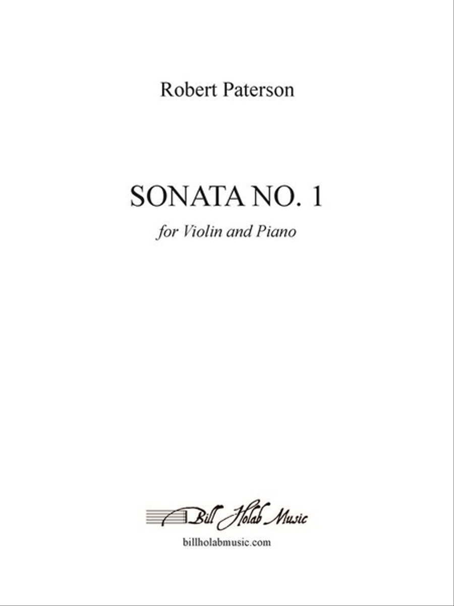 Sonata No. 1 for Violin and Piano Violin Solo scores gallery preview page 1