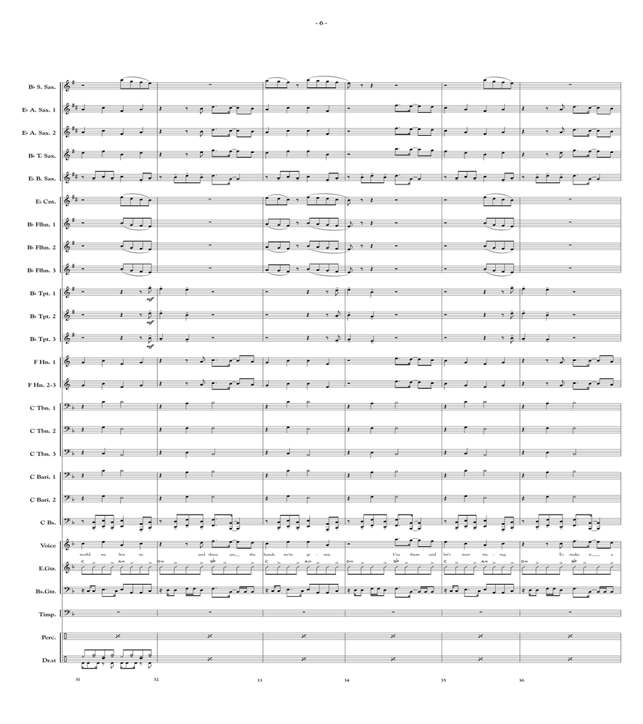 A Tribute To Genesis Fanfare Band scores gallery preview page 7