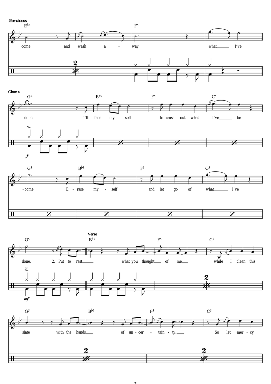 What I've Done Drum Set scores gallery preview page 2