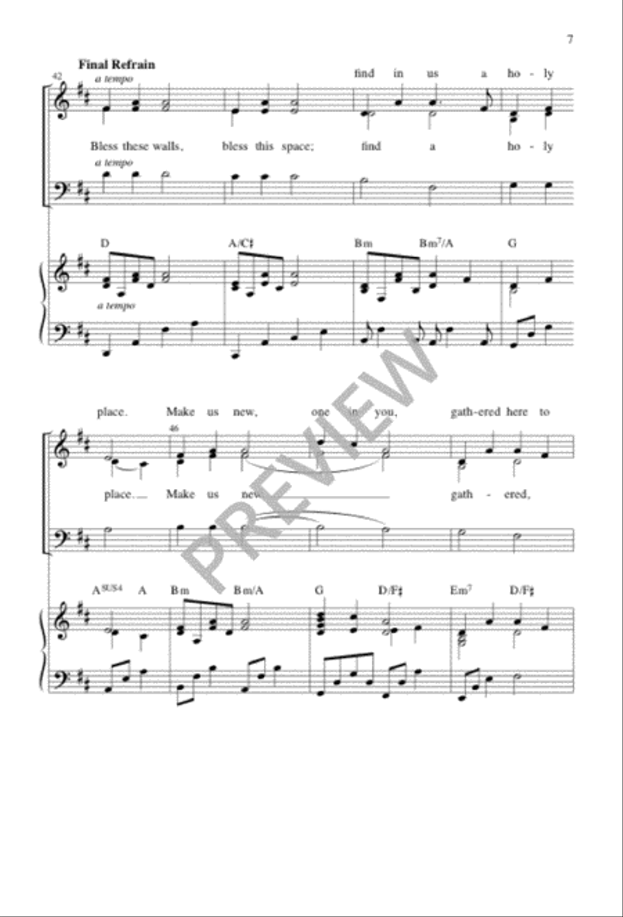 Bless These Walls 3-Part scores gallery preview page 7