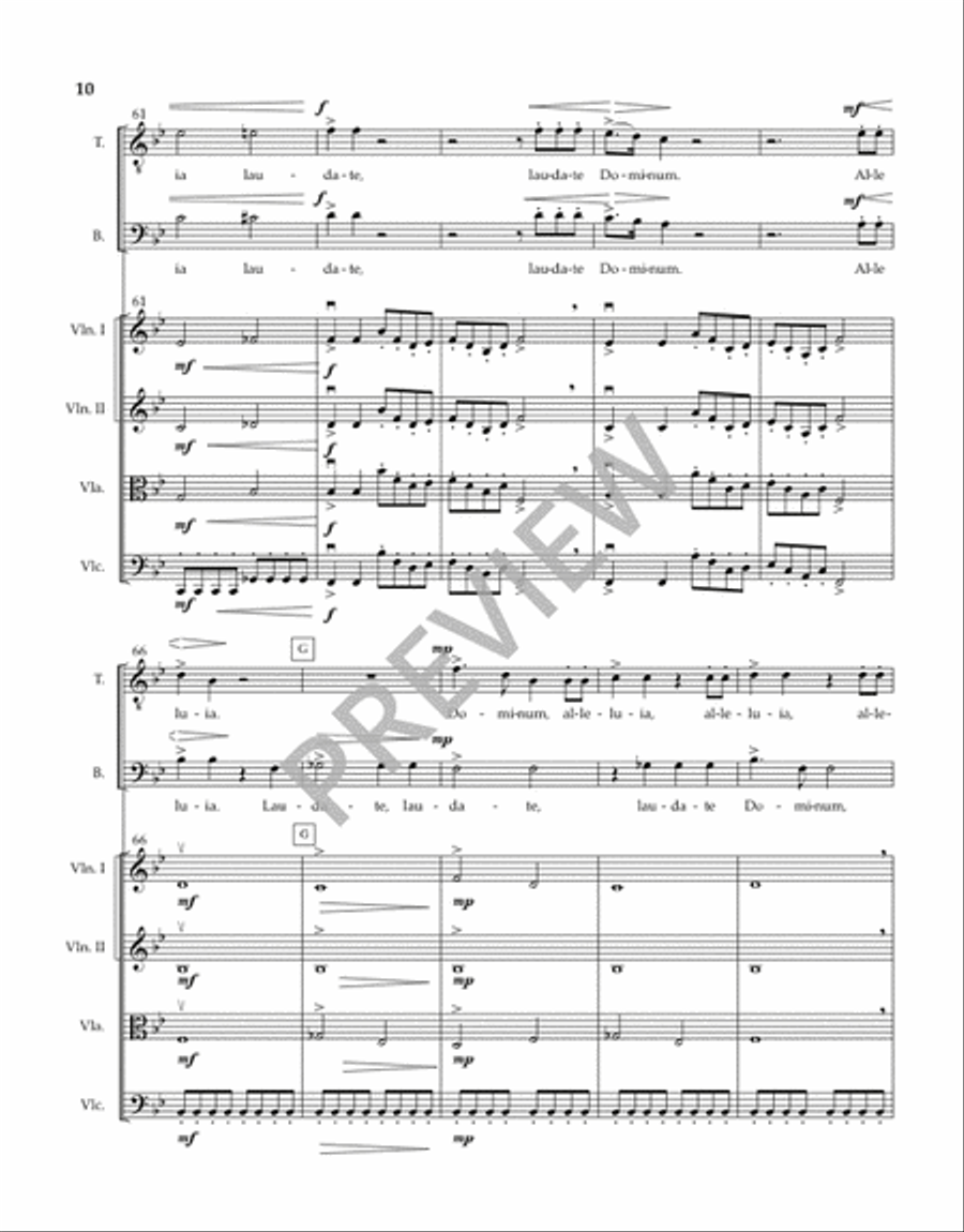 Laudate Dominum (Instrumental Parts) Choir scores gallery preview page 9