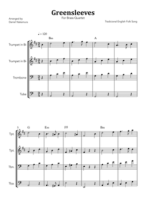 Greensleeves (for Brass Quartet)