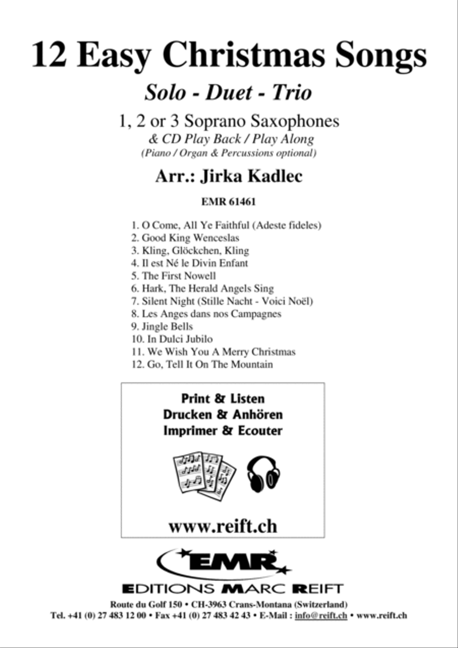 12 Easy Christmas Songs Woodwind Duet scores gallery preview page 2