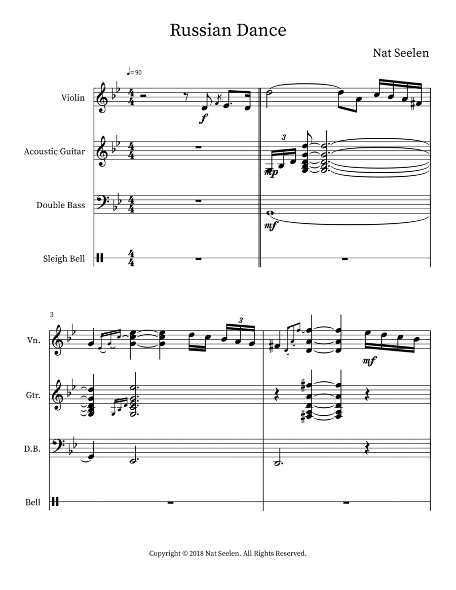 Russian Dance Small Ensemble scores gallery preview page 1