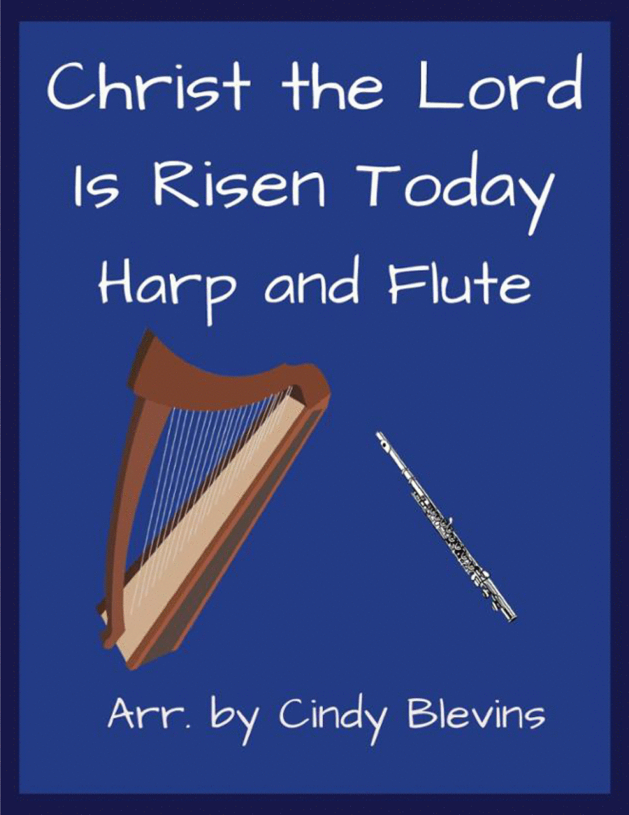 Christ the Lord is Risen Today, for Harp and Flute Flute scores gallery preview page 1