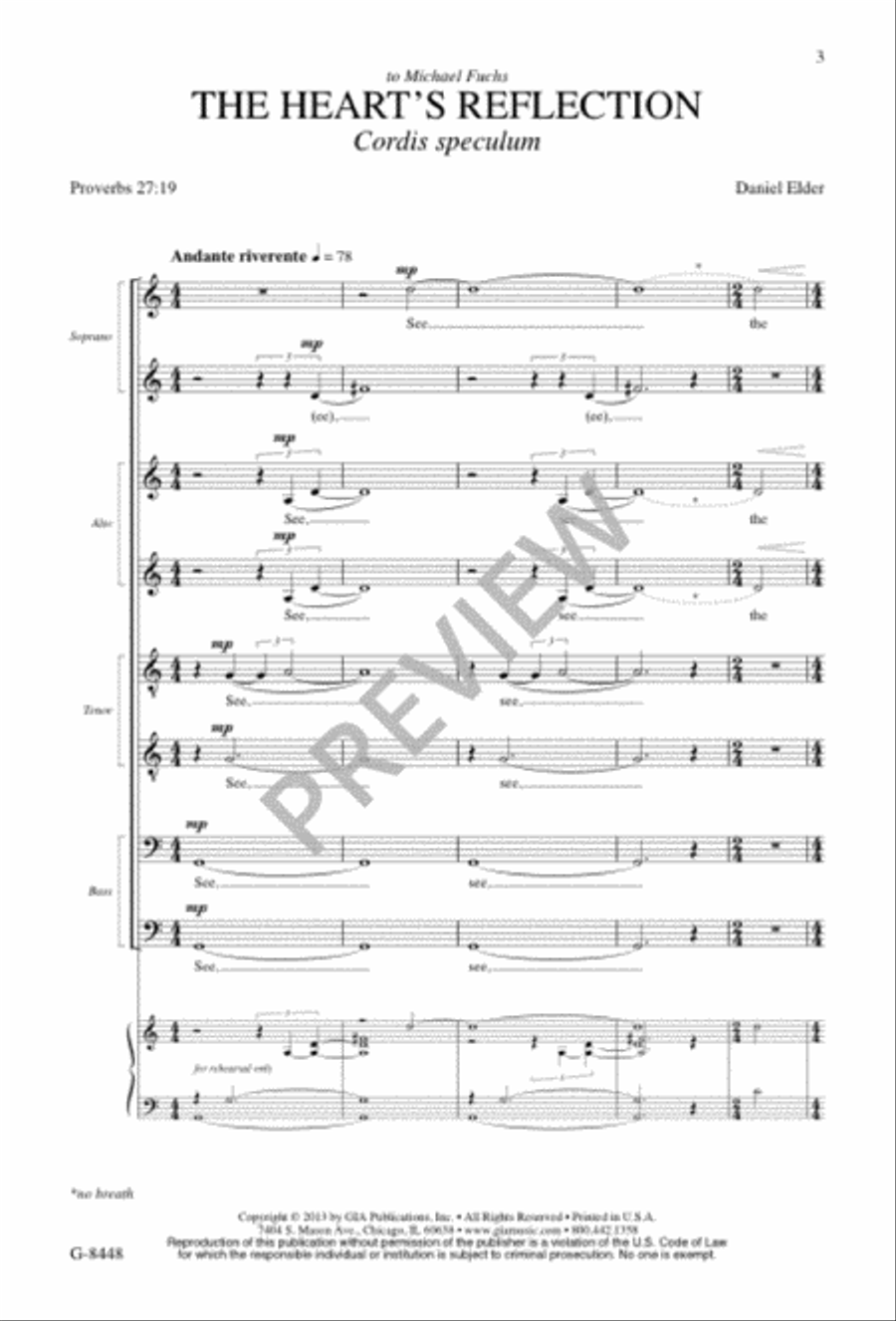 The Heart's Reflection The Heart's Reflection SSAATTBB scores gallery preview page 3