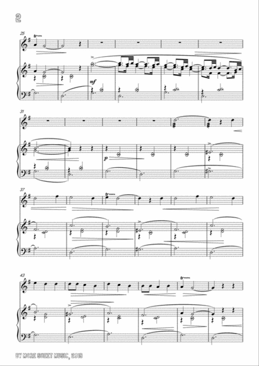 Tosti-'A Vucchella, for Violin and Piano Violin Solo scores gallery preview page 4
