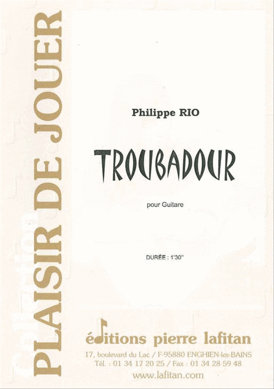Troubadour Guitar scores gallery preview page 1