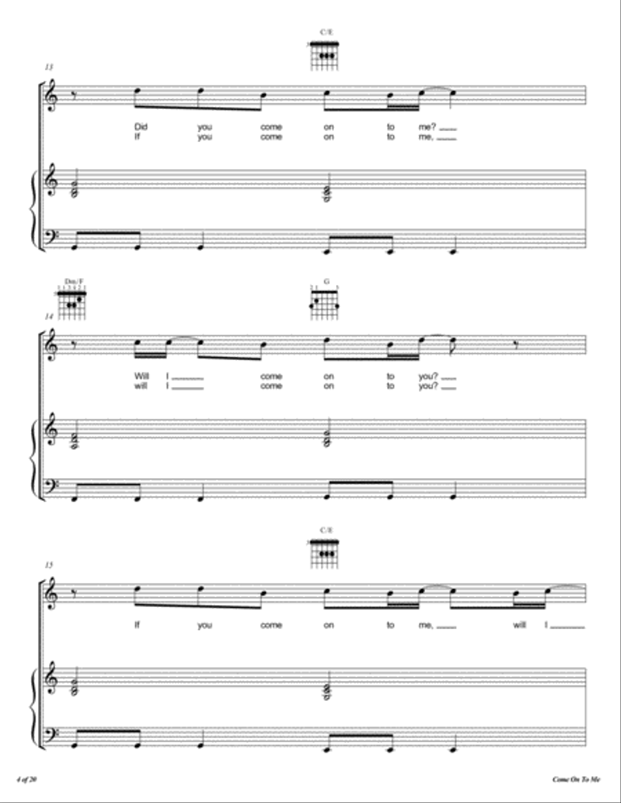 Come On To Me Voice scores gallery preview page 5