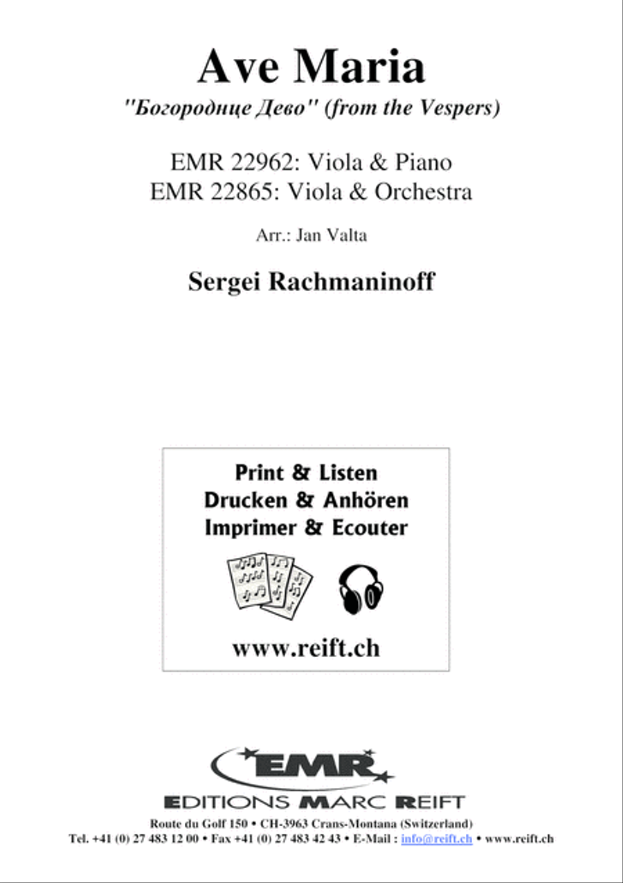 Ave Maria Viola scores gallery preview page 1
