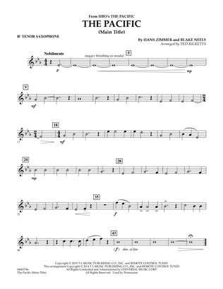 The Pacific (Main Title) - Bb Tenor Saxophone