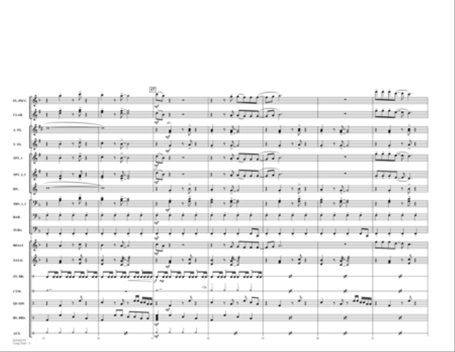 Crazy Train - Full Score Marching Band scores gallery preview page 3