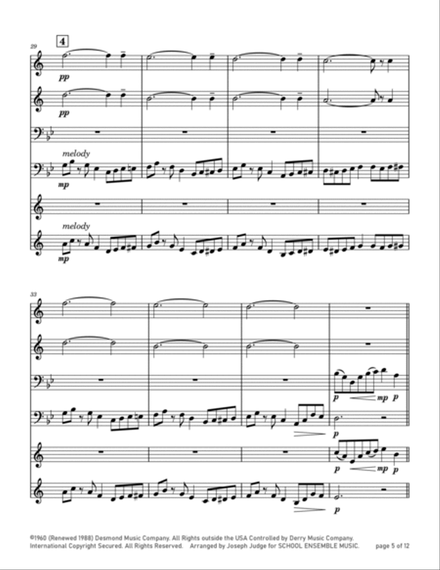 Take Five Brass Quartet scores gallery preview page 5