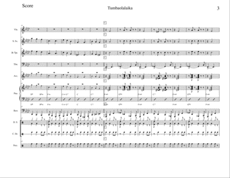 Tumbaolalaika Large Ensemble scores gallery preview page 3