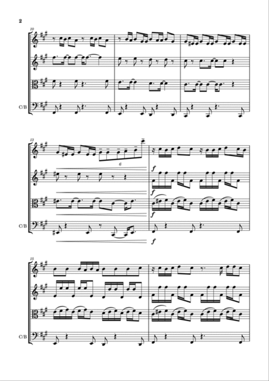 Surface Pressure Surface Pressure String Quartet scores gallery preview page 2